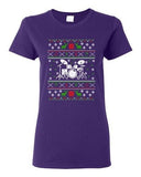 Ladies Drums Drummer Music Note Reindeer Ugly Christmas Funny DT T-Shirt Tee