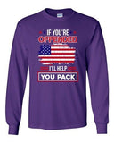 Long Sleeve If You're Offended I'll Help You Pack American Flag USA Funny DT
