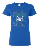 Ladies Drums Drummer Music Note Reindeer Ugly Christmas Funny DT T-Shirt Tee