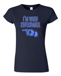 Junior I'm With Deplorable Trump President 2016 Campaign Politics DT T-Shirt Tee