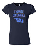 Junior I'm With Deplorable Trump President 2016 Campaign Politics DT T-Shirt Tee