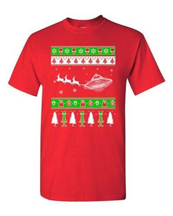 Alien UFO Spaceship Reindeer Ugly Christmas Xmas Funny Adult DT T-Shirt Tee