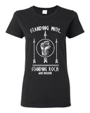 Ladies Native Standing With Standing Rock Indian Support Protest DT T-Shirt Tee