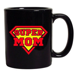 Super Mom Superhero Supermom Hero Mother Funny DT Black Coffee 11 Oz Mug
