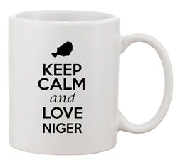 Keep Calm And Love Niger Africa Country Map Patriotic Ceramic White Coffee Mug