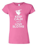 City Shirts Junior Keep Calm And Love Sloth Animal Lover Funny DT T-Shirt Tee