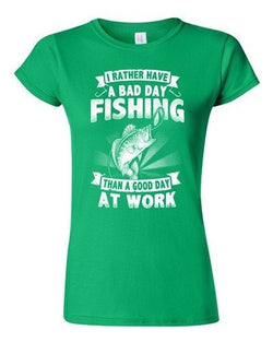 Junior I Rather Have A Bad Day Fishing Than A Good Day At Work DT T-Shirt Tee