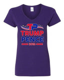 V-Neck Ladies TP Trump Pence 2016 Vote President USA Election (A) T-Shirt Tee