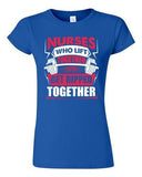 Junior Nurses Who Lift Together Get Ripped Together Workout Funny DT T-Shirt Tee