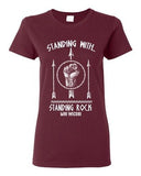 Ladies Native Standing With Standing Rock Indian Support Protest DT T-Shirt Tee