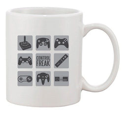 Control Freak Video Game Controller Gamer Nerd Geek DT Ceramic White Coffee Mug