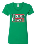 V-Neck Ladies Trump Pence 2016 Vote Support Election America USA T-Shirt Tee