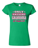 Junior Only Awesome Grandma Get Hugged A Lot Grandmother Gift Funny T-Shirt Tee