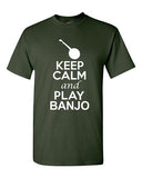 City Shirts Keep Calm And Play Banjo String Music Lovers DT Adult T-Shirts Tee