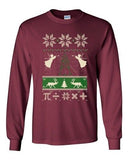 Long Sleeve Adult T-Shirt Math Mathematics Angels Deer Ugly Christmas Funny DT