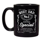 Best Dad No.1 Extra Special Awesome Father Funny Humor DT Coffee 11 Oz Black Mug