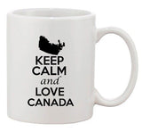 Keep Calm And Love Canada Country Map USA Patriotic Ceramic White Coffee Mug