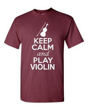 City Shirts Keep Calm And Play Violin String Music Lovers DT Adult T-Shirts Tee