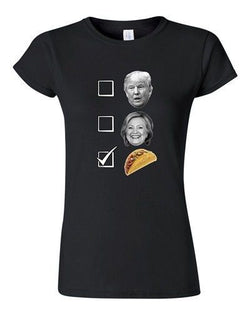 Junior No For Trump No For Hillary Yes For Tacos President 2016 DT T-Shirt Tee