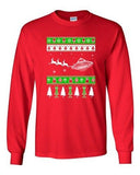 Long Sleeve Adult T-Shirt Alien UFO Spaceship Reindeer Ugly Christmas Funny DT