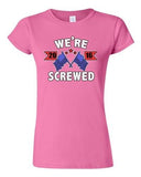 Junior We're Screwed America USA Flag President 2016 Political DT T-Shirt Tee