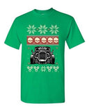 Skull Vintage Car Race Ugly Christmas Holiday Gift Funny Adult DT T-Shirt Tee