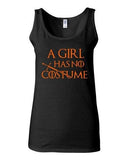 Junior A Girl Has No Costume Funny Halloween Parody Sleeveless Tank Tops