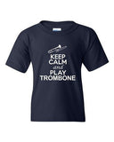 City Shirts Keep Calm And Play Trombone Music Lover DT Youth Kids T-Shirt Tee