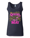 Junior Queens Are Born In May Crown Birthday Funny Sleeveless Tank Tops