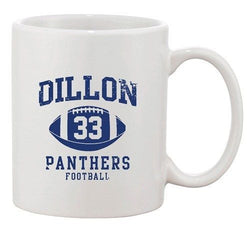 Dillon 33 Football Retro Sports Fan Ball TV Funny DT Ceramic White Coffee Mug