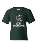 City Shirts Keep Calm And Play Trombone Music Lover DT Youth Kids T-Shirt Tee