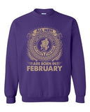 Aquarius All Men Are Created Equal Best Born In February DT Crewneck Sweatshirt