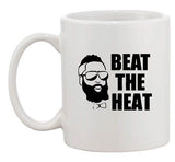 Beat The Heat Fear The Beard Sports Ball Funny Ceramic White Coffee Mug