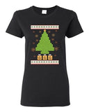 Ladies Elements Xmas Tree Ugly Christmas Holiday Gift Funny DT T-Shirt Tee