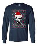 Long Sleeve Adult T-Shirt Abraham Lincoln President USA Ugly Christmas Funny DT