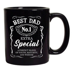 Best Dad No.1 Extra Special Awesome Father Funny Humor DT Coffee 11 Oz Black Mug