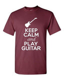 City Shirts Keep Calm And Play Guitar String Music Lovers DT Adult T-Shirts Tee