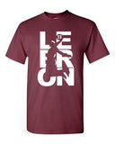 Lebron Fan Wear Cleveland Basketball Ball Sports Novelty Adult T-Shirt Tee