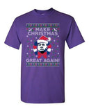 Make Christmas Great Again Trump President Ugly Xmas Funny Adult DT T-Shirt Tee