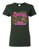 Ladies Queens Are Born In November Crown Birthday Funny DT T-Shirt Tee