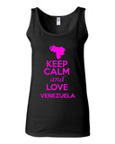 Junior Keep Calm And Love Venezuela Country Novelty Statement Tank Top