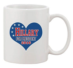 Hillary for President 2016 Love Vote Election Flag DT Ceramic White Coffee Mug