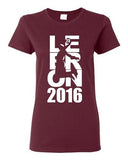 Ladies 2016 Lebron 23 Cleveland Sports King MVP Ball Basketball DT T-Shirt Tee