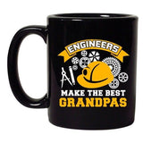 Engineers Make The Best Grandpas Grandfather Funny DT Black Coffee 11 Oz Mug