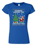 Junior Dabbing Around The Christmas Tree Santa Ugly Xmas Funny DT T-Shirt Tee