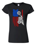 Junior American Flag USA Motorcycle Motor Eagle Patriotic DT T-Shirt Tee