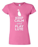 City Shirts Junior Keep Calm And Play Lute String Music Lover DT T-Shirt Tee