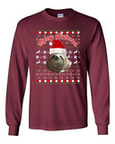 Long Sleeve Adult T-Shirt Merry Slothmas Sloth Animals Ugly Christmas Funny DT