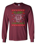 Long Sleeve Adult T-Shirt Lab Christmas Dog Paw Hound Ugly Christmas Funny DT