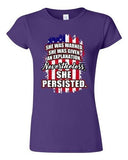 Junior She Was Warned Given Explanation Nevertheless She Persisted DT T-Shirt